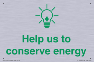 Help us to conserve energy 